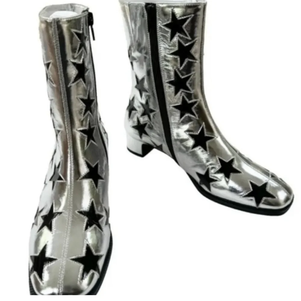 SOLD - FREE PEOPLE X JEFFREY CAMPBELL on Mars star metallic booties - Picture 4 of 4